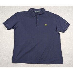 Masters‎ Collection Men Shirt XL Logo Pima Cotton Preppy Golf Performance Blue